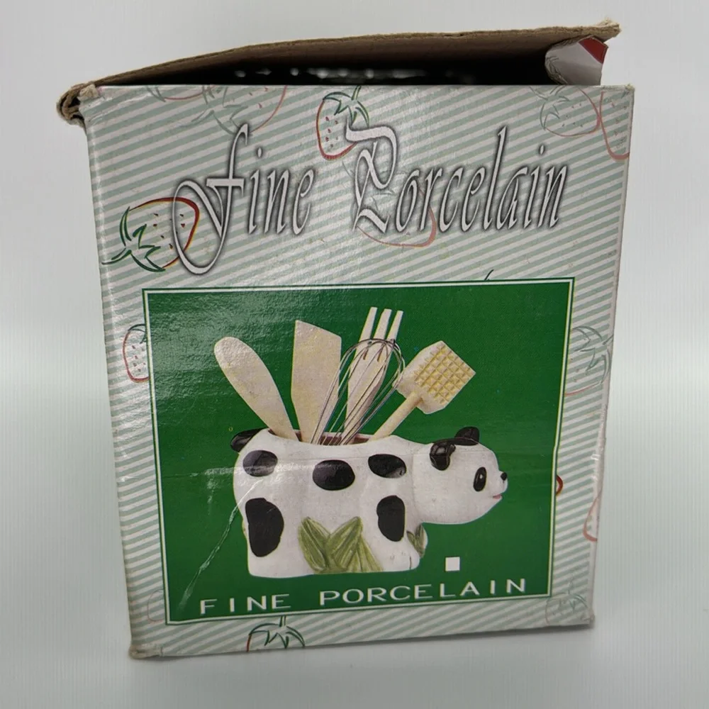 Fine Porcelain Panda Kitchen Utensil Holder